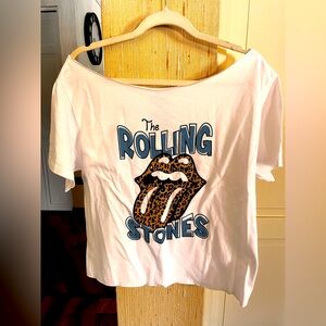 Rolling Stones off the shoulder Graphic Tee BNWOT